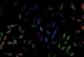 Dark Multicolor, Rainbow vector doodle background.