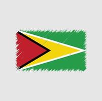 Guyana flag brush stroke. National flag vector