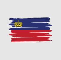 Liechtenstein flag brush strokes vector