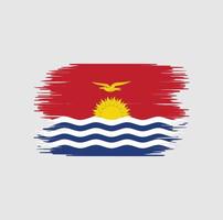 trazo de pincel de bandera de kiribati. bandera nacional vector