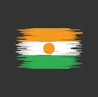 Niger flag brush stroke. National flag vector