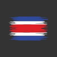Costa Rica flag brush stroke. National flag vector
