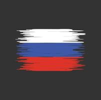 trazo de pincel de la bandera de rusia. bandera nacional vector