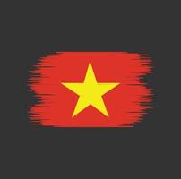 trazo de pincel de bandera de vietnam. bandera nacional vector