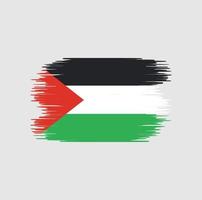 Palestine flag brush stroke. National flag vector