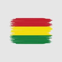 trazo de pincel de bandera boliviana. bandera nacional vector