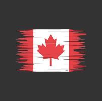 trazo de pincel de bandera de canadá. bandera nacional vector