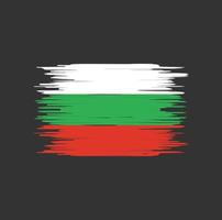 trazo de pincel de bandera de bulgaria. bandera nacional vector