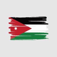 trazos de pincel de la bandera de jordania vector