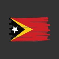 trazos de pincel de bandera de timor leste vector