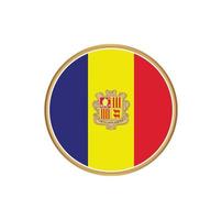 Andorra flag with golden frame vector