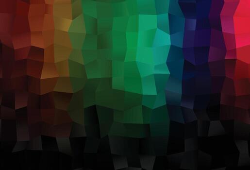 Dark Multicolor, Rainbow vector abstract mosaic pattern.