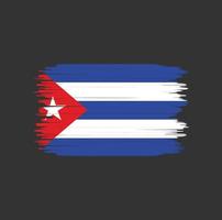 trazo de pincel de la bandera de cuba. bandera nacional vector