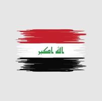 trazo de pincel de la bandera de irak. bandera nacional vector