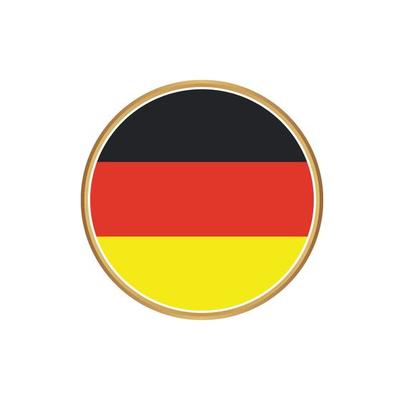 Germany flag with golden frame