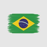 trazo de pincel de bandera de brasil. bandera nacional vector