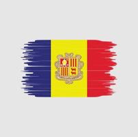 Andorra flag brush stroke. National flag vector