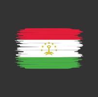 trazo de pincel de bandera de tayikistán. bandera nacional vector
