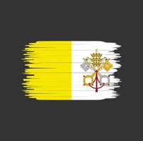 trazo de pincel de la bandera del vaticano. bandera nacional vector