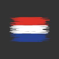 Netherlands flag brush stroke. National flag vector