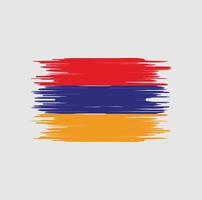 trazo de pincel de la bandera de armenia. bandera nacional vector