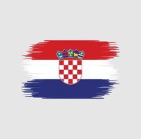 trazo de pincel de bandera de croacia. bandera nacional vector