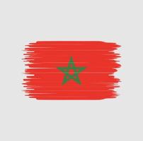 trazo de pincel de bandera de marruecos. bandera nacional vector