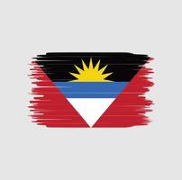 Antigua and Barbuda flag brush stroke. National flag vector