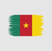 Cameroon flag brush stroke. National flag vector