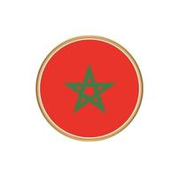 Morocco flag with golden frame vector