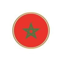 Morocco flag with golden frame vector