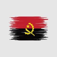 Angola flag brush stroke. National flag vector