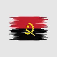 Angola flag brush stroke. National flag vector