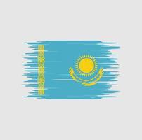 trazo de pincel de bandera de kazajstán. bandera nacional vector