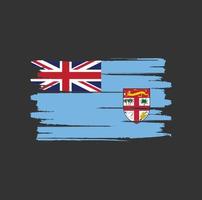 Fiji flag brush strokes vector