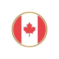 Canada flag with golden frame vector