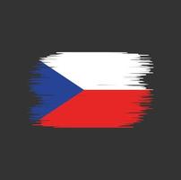 Czech Republic flag brush stroke. National flag vector