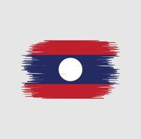 trazo de pincel de la bandera de laos. bandera nacional vector