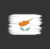 trazo de pincel de bandera de chipre. bandera nacional vector