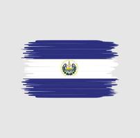 El Salvador flag brush stroke. National flag vector