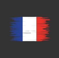 France flag brush stroke. National flag vector