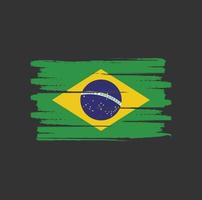 Brazil flag brush strokes vector