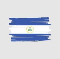 trazos de pincel de bandera de nicaragua vector