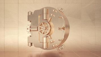 Bank vault. Security business and technology concept. 3d rendering photo