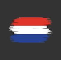 Netherlands flag brush stroke. National flag vector