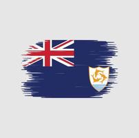 trazo de pincel de bandera de anguila. bandera nacional vector