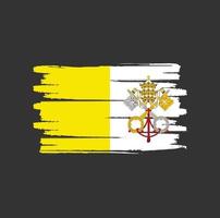 pinceladas de la bandera del vaticano vector