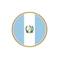 Guatemala flag with golden frame vector