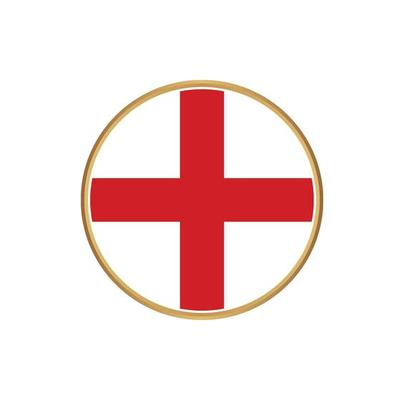 England flag with golden frame