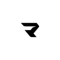 Minimalist Letter R logo concept. For racing industry vector